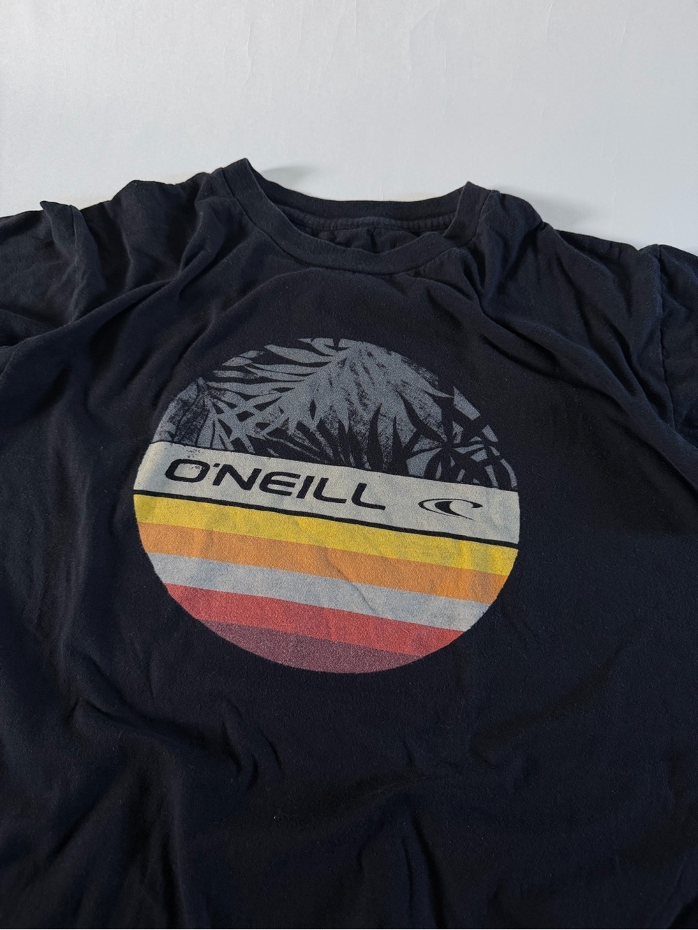 O'Neill Black Tee with Retro Sunset Graphic - Picture 2 of 3